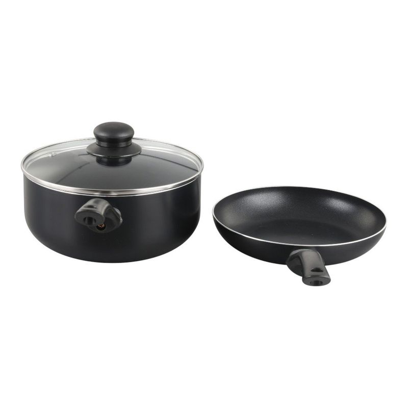 Set de Cacerola con Tapadera y Sartén de Aluminio de 20 cm