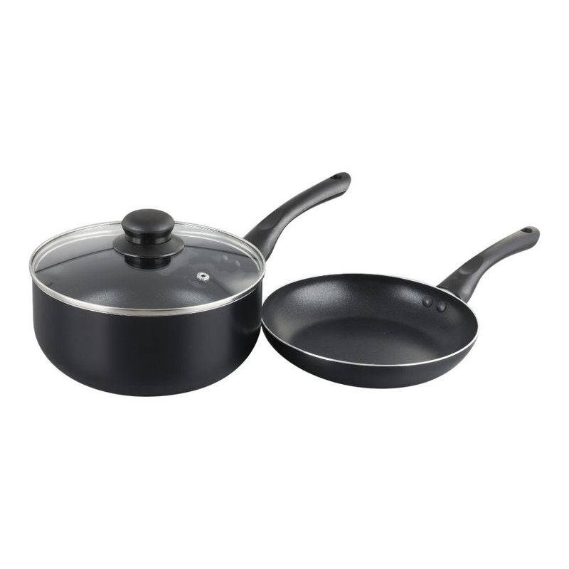 Set de Cacerola con Tapadera y Sartén de Aluminio de 20 cm