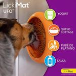 Plato Circular de Alimentación Lenta con Ventosas UFO para Perro Verde 18.5 cm