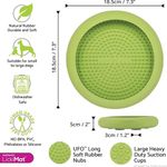 Plato Circular de Alimentación Lenta con Ventosas UFO para Perro Verde 18.5 cm