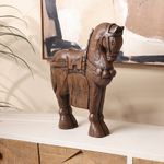 Caballo Decorativo Robusto 47 cm Color Marrón