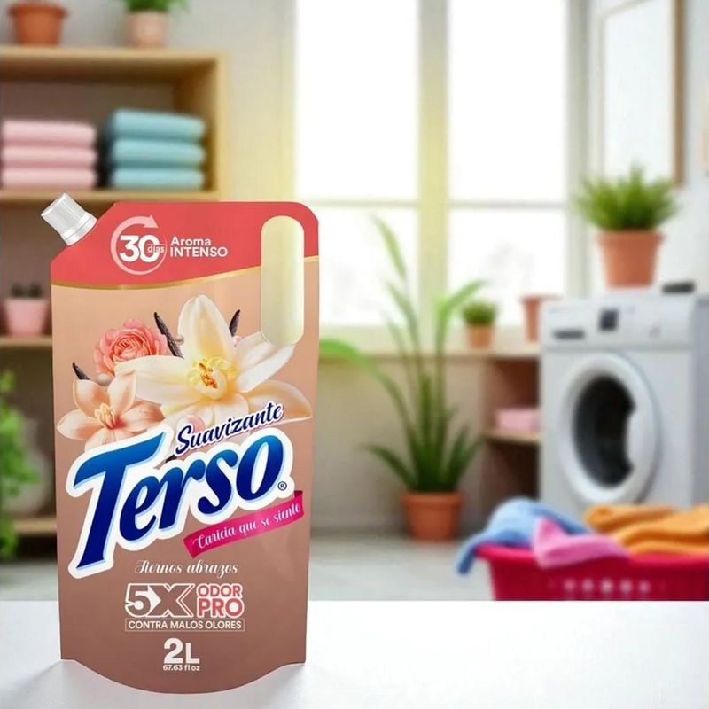 Suavizante Terso Frescas Tiernos Abrazos en Doypak de 2 litros