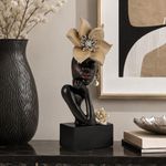 Figura Decorativa Dama Floral 32.5 cm