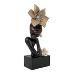 Figura Decorativa Dama Floral 32.5 cm