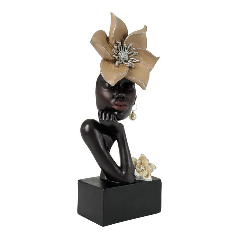 Figura Decorativa Dama Floral 32.5 cm