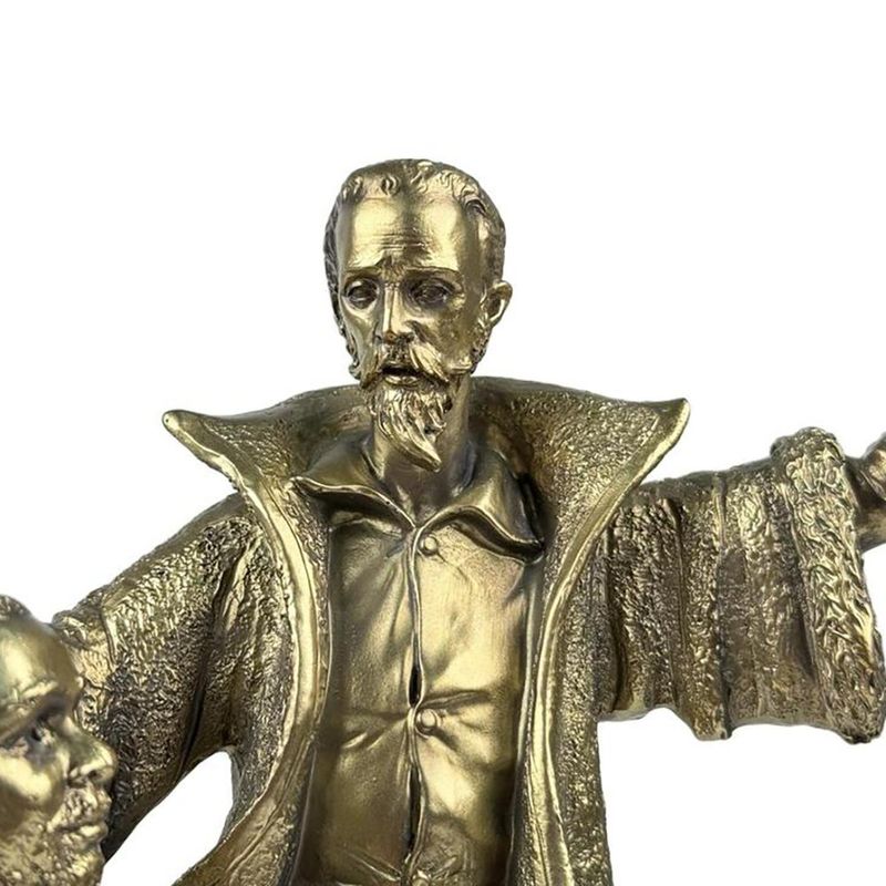 Figura Decorativa Don Quijote y Sancho Panza Color Dorado 31 cm