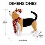 Adorno Navideño Tipo Dachshund Decorativo con Gorro y Bufanda de 36 x 19 x 31 cm