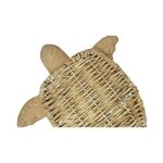 Placa Decorativa de Tortuga 24 cm Color Natural