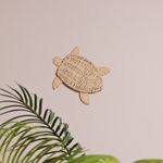 Placa Decorativa de Tortuga 24 cm Color Natural