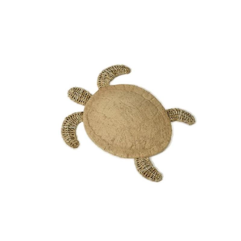 Placa Decorativa de Tortuga Mediana 35 x 41 cm Color Natural