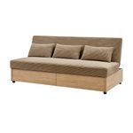 Sofá Cama Mike de 3 Asientos con Gavetas Integradas Color Café