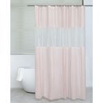 Cortina de Baño 3D Rosada y Transparente 180X180 Cm - Viva