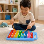 Xilófono Infantil de 8 Notas Tipo Estuche con Diseño de Bluey