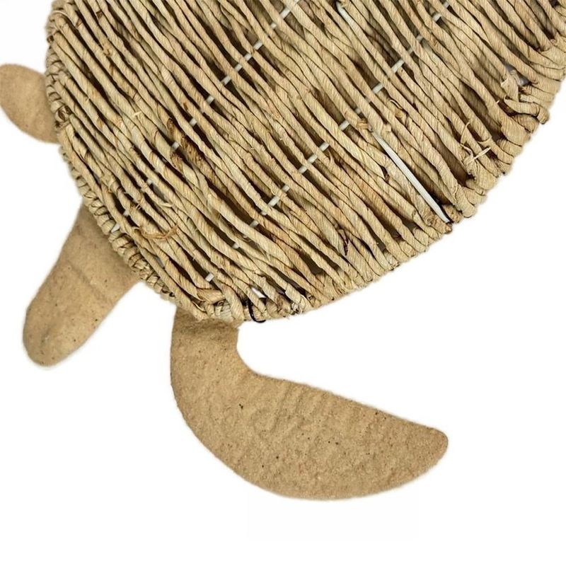 Placa Decorativa de Tortuga Grande 31 x 32 cm Color Natural