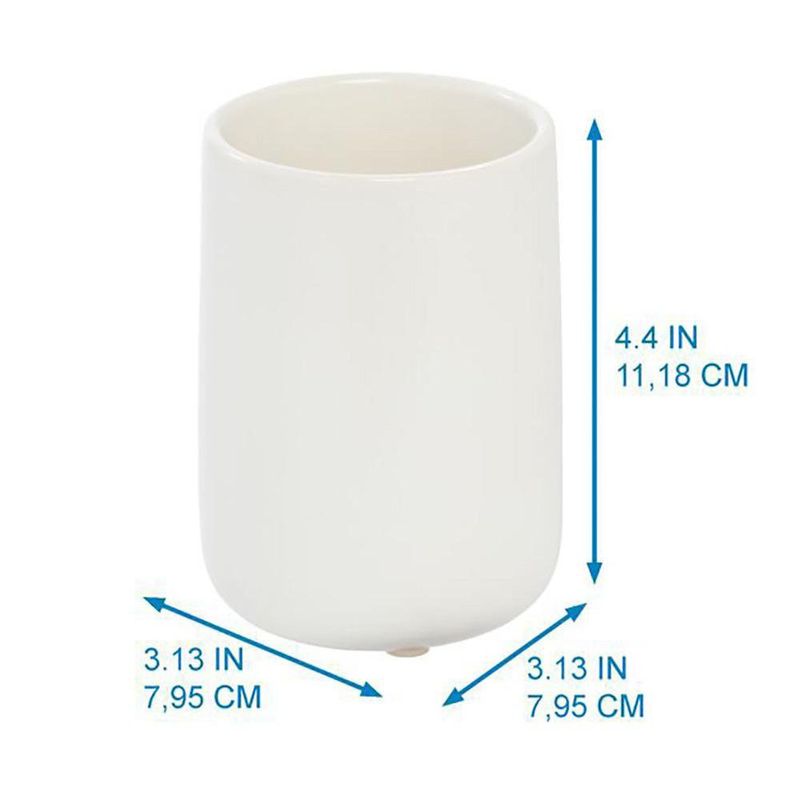 Vaso para Baño Eco Vanity de Cerámica Color Blanco Coco