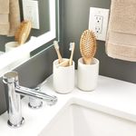 Vaso para Baño Eco Vanity de Cerámica Color Blanco Coco
