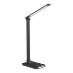 Lámpara LED de Escritorio Negra Ajustable con Función de Carga Integrada de 7.2W