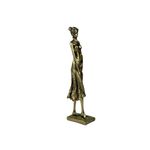 Figura Decorativa Dama Elegante Color Dorado 45 cm