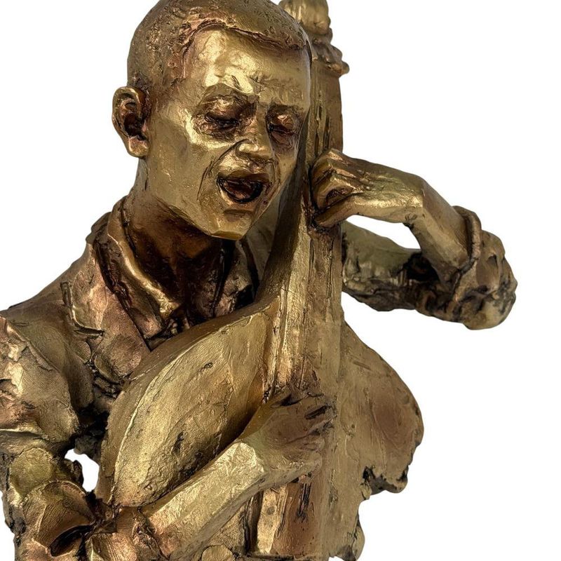 Figura Decorativa Músico Color Dorado 30 cm