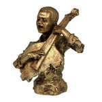 Figura Decorativa Músico Color Dorado 30 cm