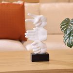 Manos Decorativas con Base 34 cm Color Blanco