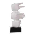 Manos Decorativas con Base 34 cm Color Blanco