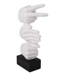 Manos Decorativas con Base 34 cm Color Blanco