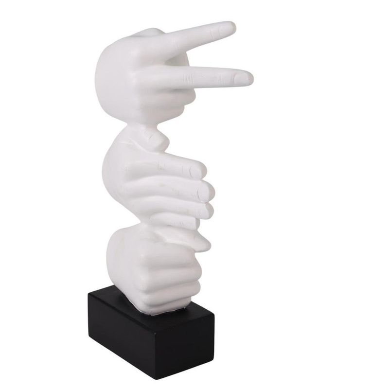 Manos Decorativas con Base 34 cm Color Blanco