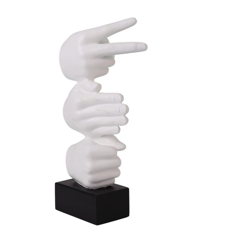 Manos Decorativas con Base 34 cm Color Blanco