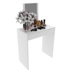 Tocador Moderno con Espejo y 1 Gaveta Blanco 119 x 68 x 37 cm