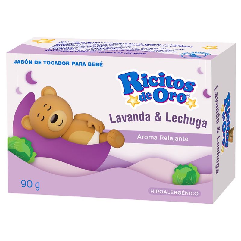 Jabón de Tocador Ricitos de Oro de Lavanda y Lechuga 90 Grs
