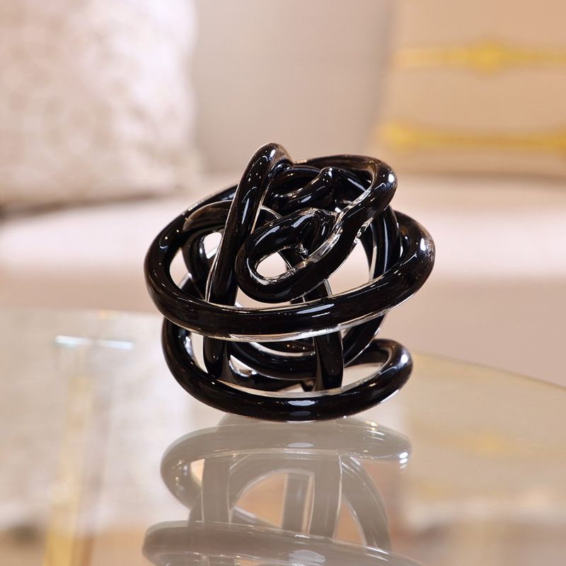 Nudo Decorativo 14 x 14 x 14 cm Color Negro