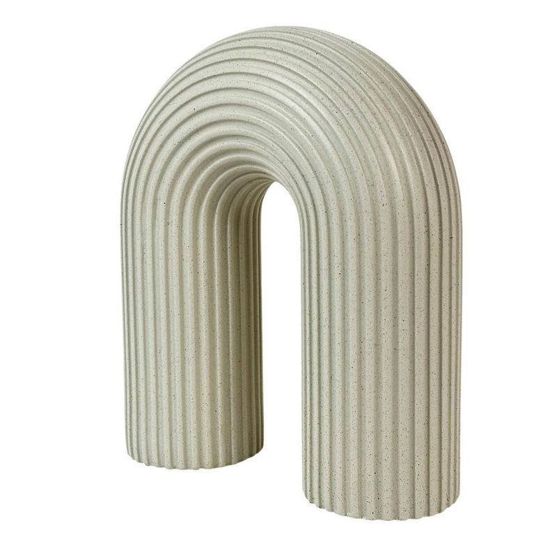 Figura Decorativa Arco Texturizado Color Crema 25.5 x 10 x 29.5 cm