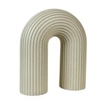 Figura Decorativa Arco Texturizado Color Crema 25.5 x 10 x 29.5 cm