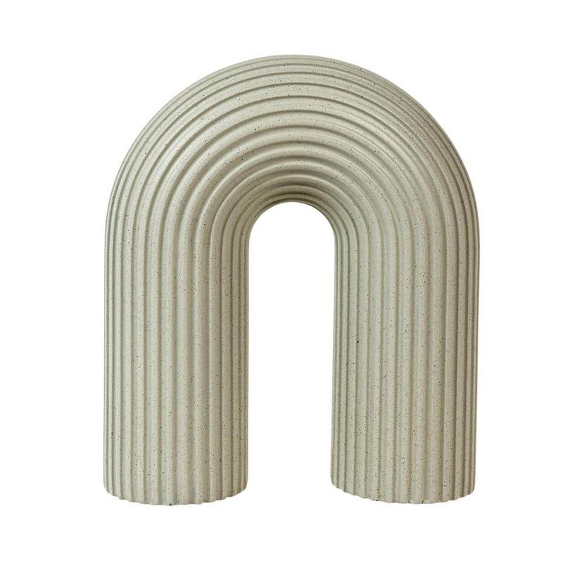 Figura Decorativa Arco Texturizado Color Crema 25.5 x 10 x 29.5 cm