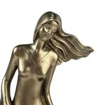 Figura Decorativa Madre e Hija Color Dorado 33.5 cm