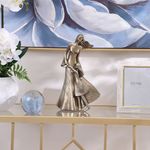 Figura Decorativa Madre e Hija Color Dorado 33.5 cm