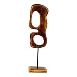 Figura Abstracta de Madera 39 cm Color Café