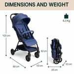 Carruaje de Paseo Urbino Royal Plegable y Función Reclinable Color Azul