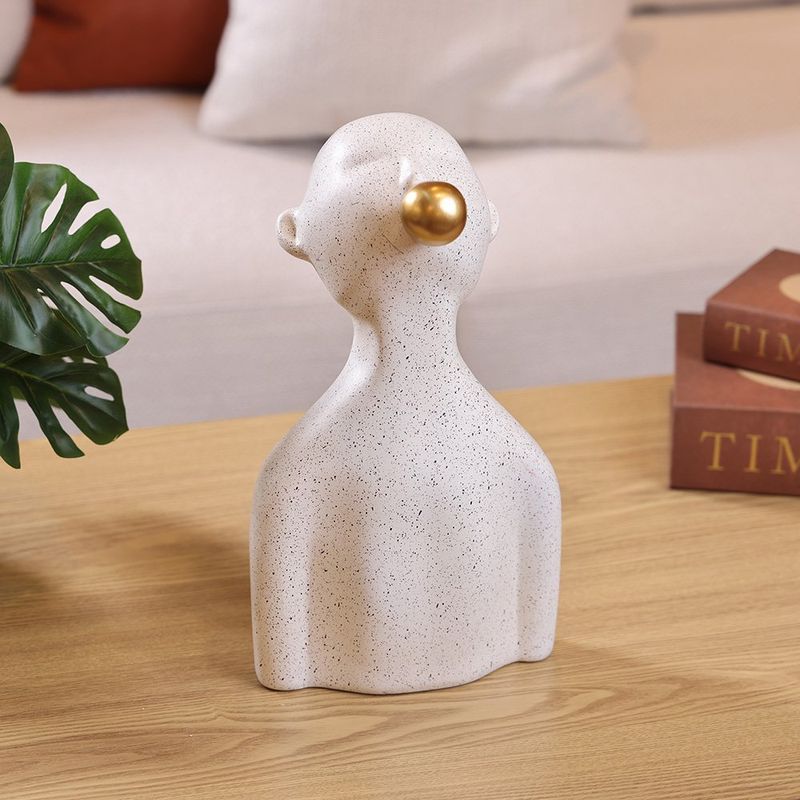 Figura Decorativa con Chicle Color Beige