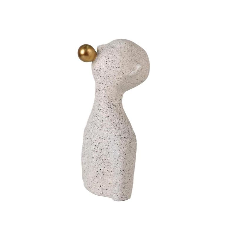 Figura Decorativa con Chicle Color Beige