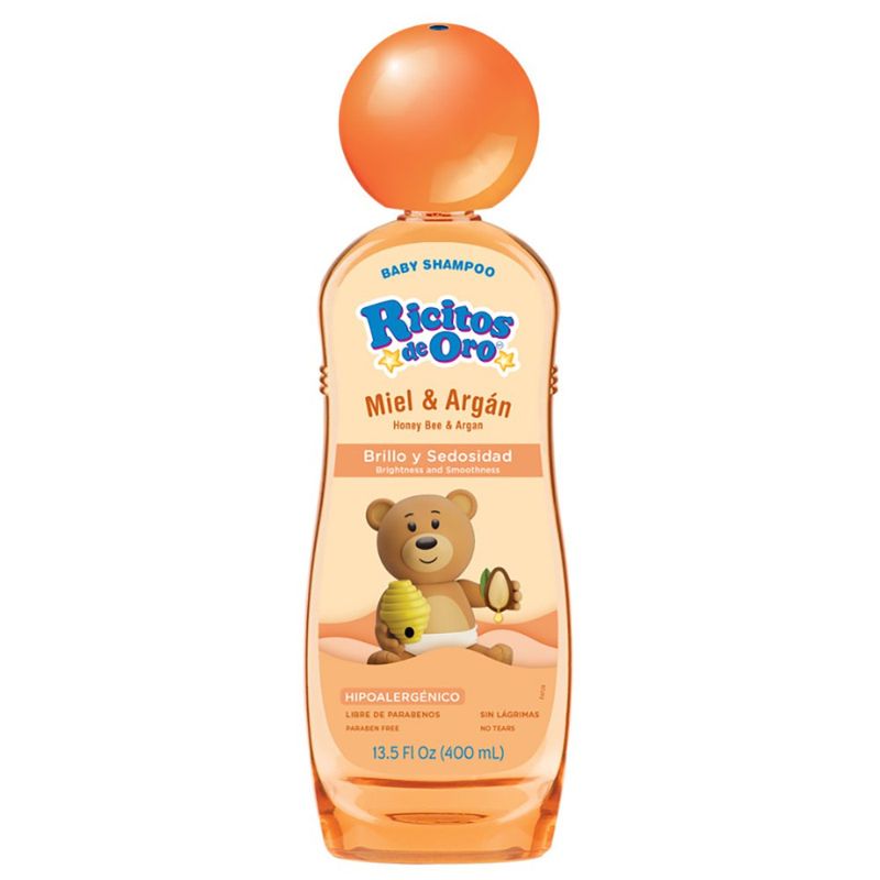 Shampoo Hipoalergénica Ricitos de Oro de Miel y Argán 400 mL