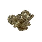 Figura Decorativa de Flor 24 x 14 cm Color Dorado