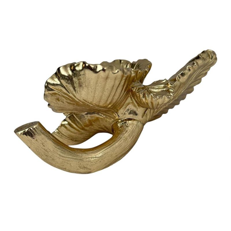 Figura Decorativa de Flor 24 x 14 cm Color Dorado