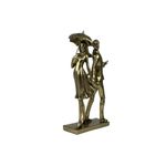 Figura Decorativa Pareja Tomados de la Mano 36 cm Color Dorado