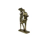 Figura Decorativa Pareja Tomados de la Mano 36 cm Color Dorado