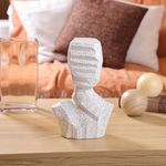 Figura Decorativa Busto Abstracto Color Beige