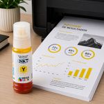 Tinta NKT en Color Amarillo Universal 70 ml en Paquete de 3 Unidades para Impresoras