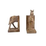 Sujetalibros Decorativo Caballo Color Café 2 Piezas
