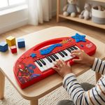 Teclado Musical Infantil de Spider-Man con 24 Teclas y Luces
